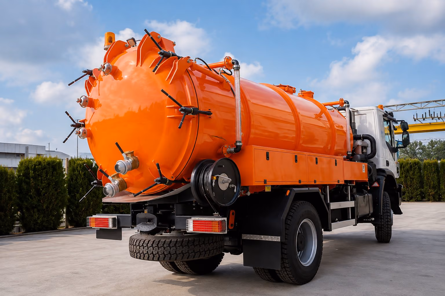 Foseptik çekiminde kullandığımız yüksek vakumlu tanker aracı